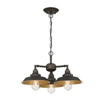 View 3 Light Oil-Rubbed Bronze Semi-Flush Chandelier Light Fixture