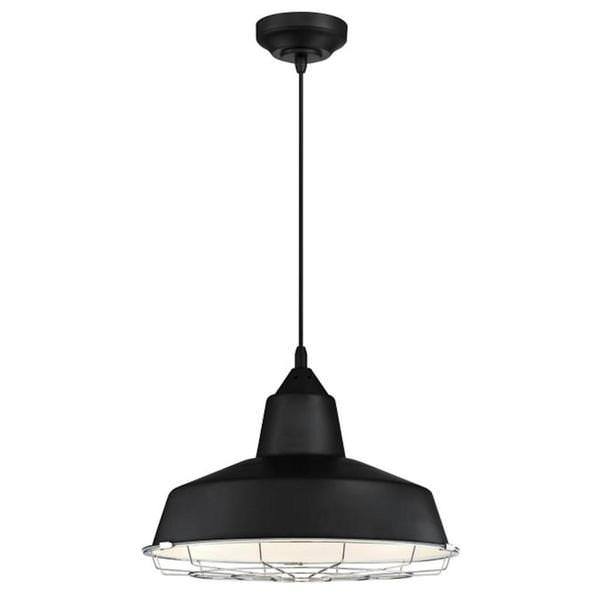1 Lamp 20 watt 3000K Natural White Black LED Chrome Cage Pendant Light Fixture