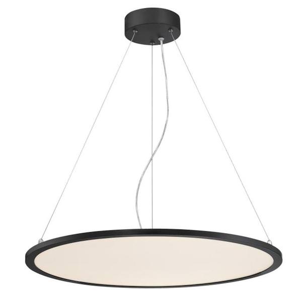32 watt 4000K Cool White Matte Black Acrylic Disc LED Chandelier Light Fixture