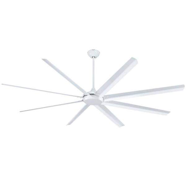 100" 8 Blade White Ceiling Fan with Remote Control
