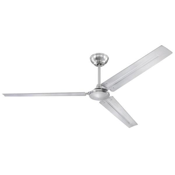 72" 3 Brushed Nickel Blades Ceiling Fan Light Fixture