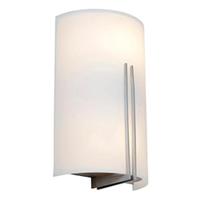 Access Lighting 2 Light 12.5" White Glass / Brushed Steel Wall Sconce