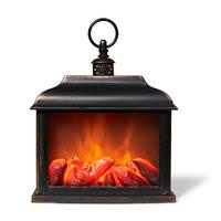 A Cheerful Giver 9" Bronze Traditional Flameless LED Fireplace Lantern