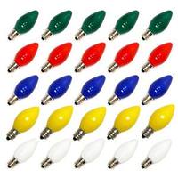 View C7 Candelabra Screw Base Ceramic Multi-Color (25 pack)