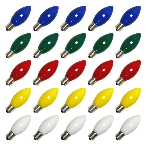 C9 Intermediate Screw Base Ceramic Multi-Color (25 pack)