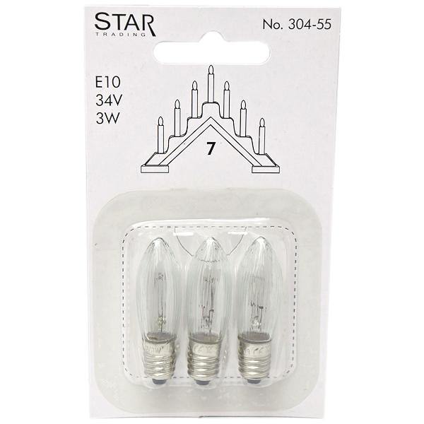Star Trading 30455 Swedish Candelabra / Candlestick Replacement Bulb