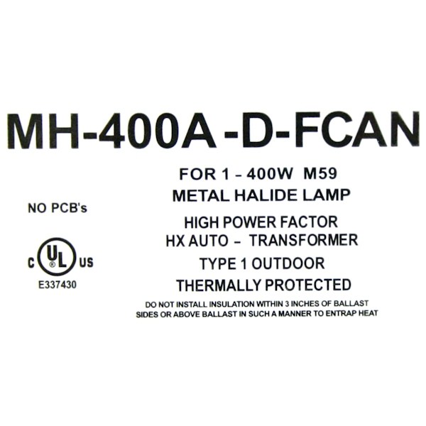 Keystone 00498 Metal Halide Ballast