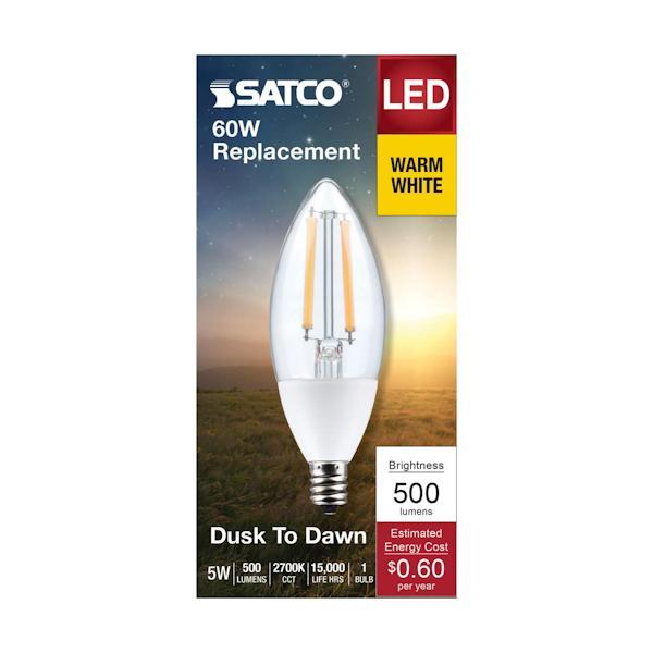 Satco 11477 Blunt Tip LED Light Bulb