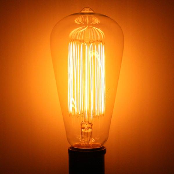 30 watt 120 volt S21 Edison Filament Marconi Medium Screw Base Amber