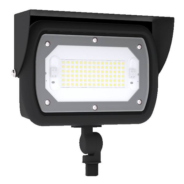 45 watt 100/277 volt CCT Selectable Black Non-Dimmable LED Flood Light