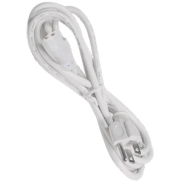 6' White American Lighting Power Cord
