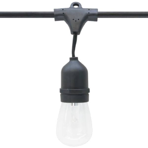 330' 25 watt 120 volt Black String Medium Screw (E26) String Lights with Suspended Base