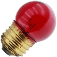 7.5 watt 130 volt S11 Medium Screw Base Transparent Red