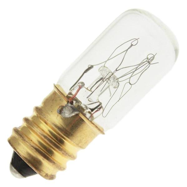 15 watt 130 volt T4.5 Candelabra Screw Base Clear