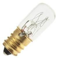 15 watt 130 volt T4.5 Candelabra Screw Base Clear