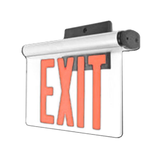 120/277 volt (X2) S902 Emergency EXIT Light Red Letters/Clear Panel