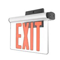 Barron 120/277 volt (X2) S902 Emergency EXIT Light Red Letters/Clear Panel
