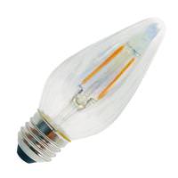 View 4 watt 120 volt 2700K Warm White F15 Medium Screw Base Dimmable Clear Iridescent LED