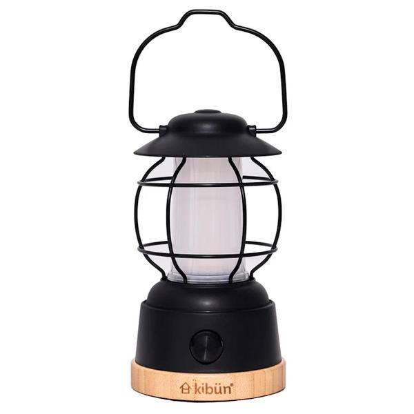 Soft White Light Black Rechargeable Kibün Collection LED Cordless Lantern