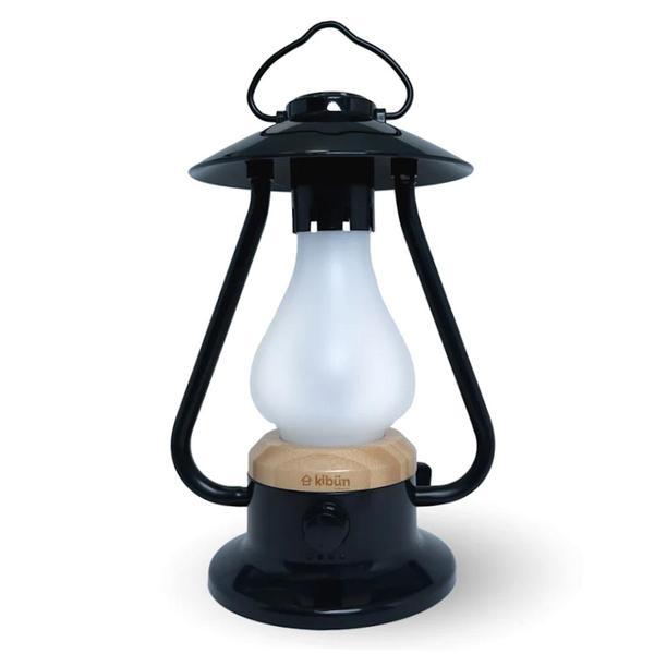 Amber Light Black Rechargeable Kibün Bonfire Collection LED Cordless Lantern