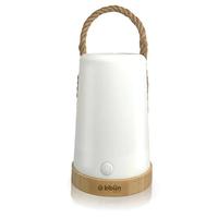 Bulbrite Amber Light White Rechargeable Kibün Groove Collection LED Cordless Lantern