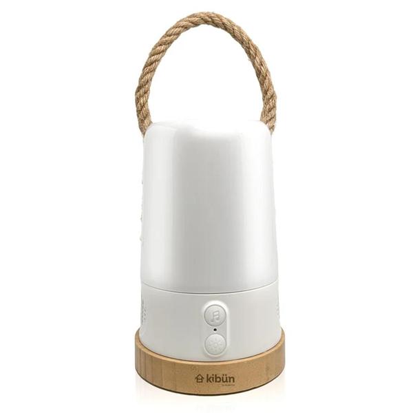Soft White/RGB Light White Rechargeable Bluetooth Speaker Kibün Groove+ Collection LED Cordless Lantern