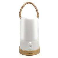 Bulbrite Soft White/RGB Light White Rechargeable Bluetooth Speaker Kibün Groove+ Collection LED Cordless Lantern