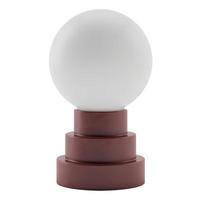 Bulbrite Warm White Oxblood Finish Rechargeable Globe Kibün LED Cordless Indoor Table Lamp