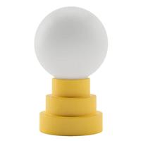 Bulbrite Warm White Citrone Finish Rechargeable Globe Kibün LED Cordless Indoor Table Lamp