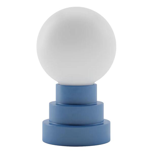 Warm White Avalon Finish Rechargeable Globe Kibün LED Cordless Indoor Table Lamp