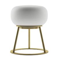 Bulbrite Warm White Brushed Brass Finish Rechargeable Tripod Kibün LED Cordless Indoor Table Lamp