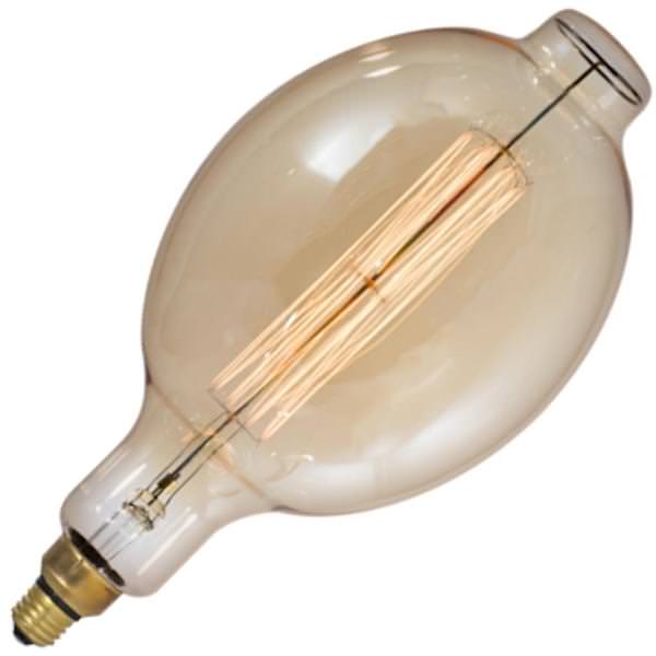 60 watt 120 volt BT56 Medium Screw Base Clear 2200K Nostalgic Thread Filament Dimmable 