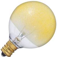 Bulbrite 40 watt 120 volt G16.5 Candelabra Screw Base Amber Ice Dimmable