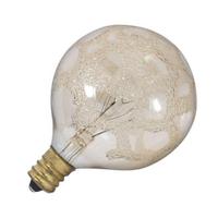 Bulbrite 25 watt 120 volt G16.5 Candelabra Screw Base Amber Marble Dimmable