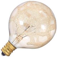 Bulbrite 25 watt 120 volt G16.5 Candelabra Screw Base Amber Marble Dimmable