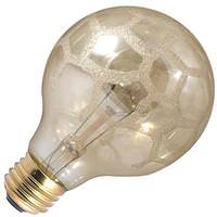 Bulbrite 40 watt 120 volt G25 Medium Screw Base Amber Marble