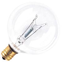 Bulbrite 40 watt 130 volt G16.5 Candelabra Screw Base 2700K Warm White Dimmable