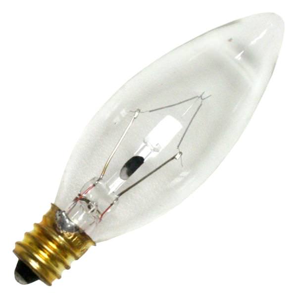 15 watt 130 volt B8 Candelabra Screw Base 2700K Warm White Dimmable