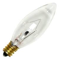 Bulbrite 25 watt 130 volt B8 Candelabra Screw Base 2700K Warm White Dimmable