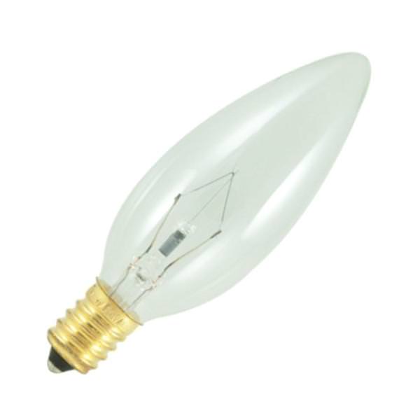 25 watt 130 volt 2700K B10 European Screw Base Clear