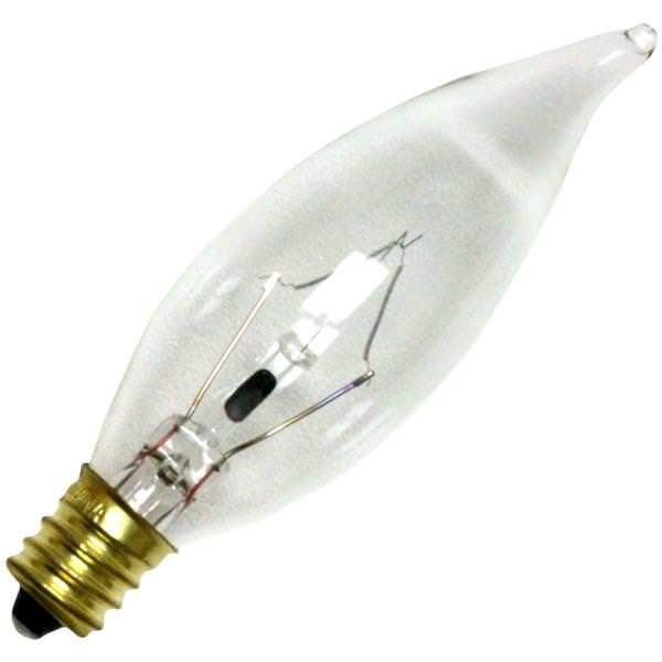 15 watt 120 volt CA8 Candelabra Screw Base 2500K Warm White Clear