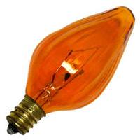 View 15 watt 130 volt F10 Candelabra Screw Base Amber