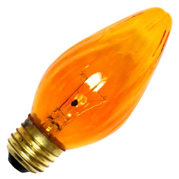 25 watt 130 volt F15 Medium Screw Base Amber