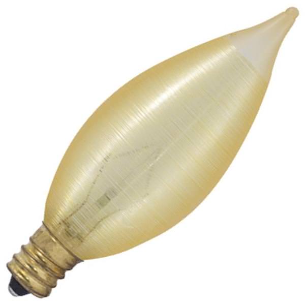 40 watt 130 volt C11 Candelabra Screw Base Amber