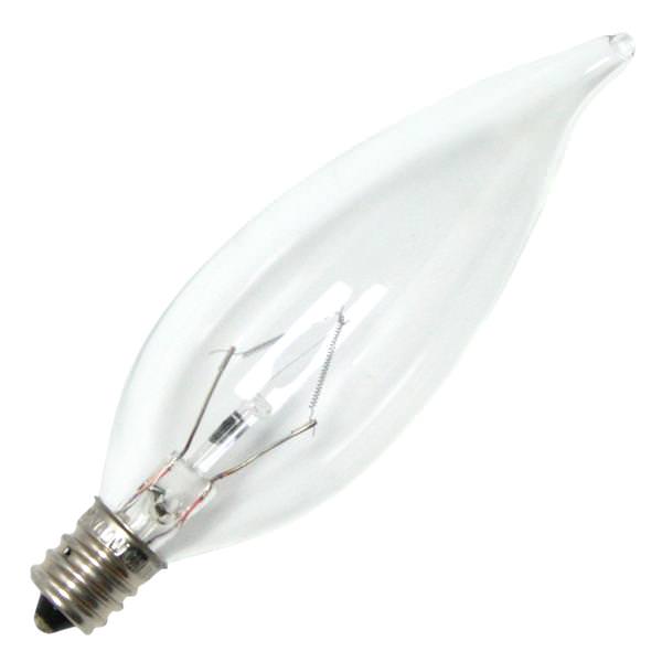 60 watt 120 volt 2700K Warm White CA10 Candelabra Screw Base 2700K Warm White Clear
