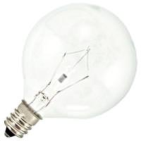 Bulbrite 25 watt 120 volt G16.5 Candelabra Screw Base 2700K Warm White Dimmable