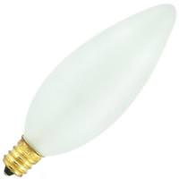 Bulbrite 60 watt 120 volt B10 Candelabra Screw Base 2600K Warm White Frosted