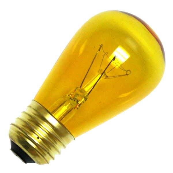 11 watt 130 volt S14 Medium Screw Base Amber
