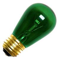 Bulbrite 11 watt 130 volt S14 Medium Screw Base Transparent Green