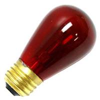 Bulbrite 11 watt 130 volt S14 Medium Screw Base Transparent Red
